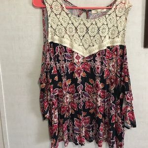 Living Doll cold shoulder top!